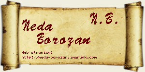 Neda Borozan vizit kartica